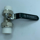 Maxbell Copper Valve Double Head Live Joint PPR Iron Ball Valve Connector A