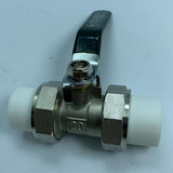 Maxbell Copper Valve Double Head Live Joint PPR Iron Ball Valve Connector A