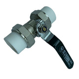 Maxbell Copper Valve Double Head Live Joint PPR Iron Ball Valve Connector B
