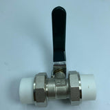 Maxbell Copper Valve Double Head Live Joint PPR Iron Ball Valve Connector B