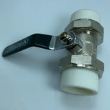 Maxbell Copper Valve Double Head Live Joint PPR Iron Ball Valve Connector C