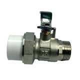Maxbell Brass Ball Valve PPR Pipe Hot Melt Hose Fitting  Switch 25.5mm Male Thread