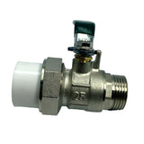 Maxbell Brass Ball Valve PPR Pipe Hot Melt Hose Fitting  Switch 25.5mm Male Thread