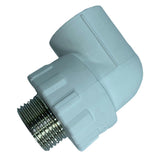 Maxbell PPR Male Thread Elbow Copper Connector Hot Melt Pipe Connector Fittings D