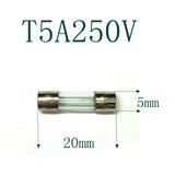 Maxbell 100x 5x20mm Fast-blow Glass Fuses Quick Blow Tube Fuses Assorted Kit