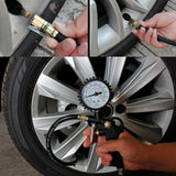 Maxbell Auto Car Truck Motorcycle Flexible Hose Tire Pressure Gauge Style 3