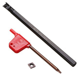 Maxbell S07K-SCLCR06 Lathe Turning Tool Holder+CCMT0602 Carbide Inserts+T8 Wrench