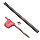 Maxbell S07K-SCLCR06 Lathe Turning Tool Holder+CCMT0602 Carbide Inserts+T8 Wrench