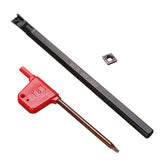 Maxbell S07K-SCLCR06 Lathe Turning Tool Holder+CCMT0602 Carbide Inserts+T8 Wrench
