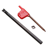Maxbell S07K-SCLCR06 Lathe Turning Tool Holder+CCMT0602 Carbide Inserts+T8 Wrench