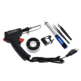Maxbell 60W Manual Soldering Gun Handheld Solder Iron Kit Welding Tool EU Plug Black