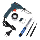 Maxbell 60W Manual Soldering Gun Handheld Solder Iron Kit Welding Tool EU Plug Green