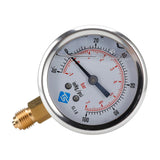 Maxbell Vacuum Gauge 68mm , -1/0 Bar &-30*Hg - Male Bottom Connectio E