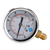 Maxbell Vacuum Gauge 68mm , -1/0 Bar &-30*Hg - Male Bottom Connectio E