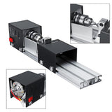 Maxbell Mini Lathe Beads Machine Wood Working DIY Rotary Tool for Grinding EU Black