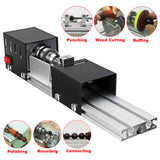 Maxbell Mini Lathe Beads Machine Wood Working DIY Rotary Tool for Grinding EU Black