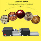 Maxbell Mini Lathe Beads Machine Wood Working DIY Rotary Tool for Grinding EU Black