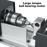 Maxbell Mini Lathe Beads Machine Wood Working DIY Rotary Tool for Grinding EU Black