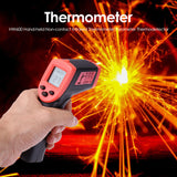 Maxbell Handheld Laser Infrared Thermometer Backlit Red