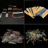 Maxbell Resistor Assortment kit LED Diodes Capacitor Transistor wStorage Box for DIY