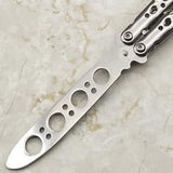 Maxbell Butterfly Balisong Trainer Training Knife Tool Durable White