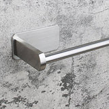 Adhesive Stainless Steel Bathroom Toilet Paper Roll Holder Long Silver