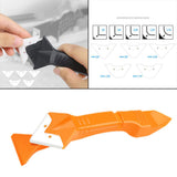 Maxbell Glass Cement Scraper Tool Caulking Finishing Sealant Grout Remover Yellow