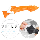 Maxbell Glass Cement Scraper Tool Caulking Finishing Sealant Grout Remover Yellow