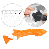 Maxbell Glass Cement Scraper Tool Caulking Finishing Sealant Grout Remover Yellow
