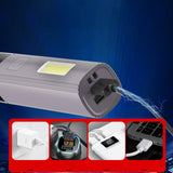 Maxbell Portable Torch Lamp Wear-resisting Flashlight Emergency Outdoor Light Gray