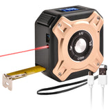 Maxbell Laser Tape Measure 16ft/5M Multi-Measurement Modes for Volume gold
