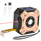 Maxbell Laser Tape Measure 16ft/5M Multi-Measurement Modes for Volume gold