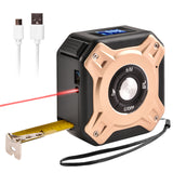 Maxbell Laser Tape Measure 16ft/5M Multi-Measurement Modes for Volume gold