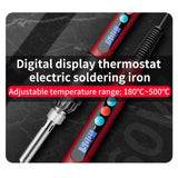 Maxbell 60W Temperature Adjustable Electric Soldering Iron Weld Tin Welding Pen SL103 US 16Set
