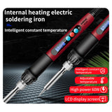 Maxbell 60W Temperature Adjustable Electric Soldering Iron Weld Tin Welding Pen SL103 US 16Set