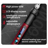 Maxbell 60W Temperature Adjustable Electric Soldering Iron Weld Tin Welding Pen SL103 US 16Set