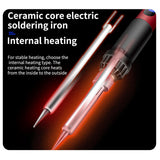 Maxbell 60W Temperature Adjustable Electric Soldering Iron Weld Tin Welding Pen SL103 US 16Set