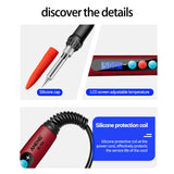 Maxbell 60W Temperature Adjustable Electric Soldering Iron Weld Tin Welding Pen SL103 US 16Set
