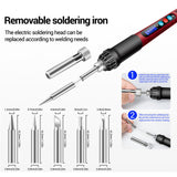 Maxbell 60W Temperature Adjustable Electric Soldering Iron Weld Tin Welding Pen SL103 US 16Set