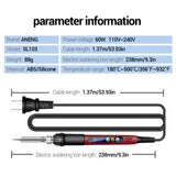 Maxbell 60W Temperature Adjustable Electric Soldering Iron Weld Tin Welding Pen SL103 US 18Set