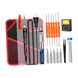 Maxbell 60W Temperature Adjustable Electric Soldering Iron Weld Tin Welding Pen SL103 US 18Set