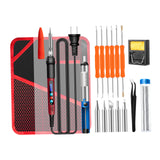 Maxbell 60W Temperature Adjustable Electric Soldering Iron Weld Tin Welding Pen SL103 US 18Set