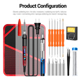 Maxbell 60W Temperature Adjustable Electric Soldering Iron Weld Tin Welding Pen SL103 US 18Set