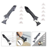 Maxbell 3 In 1 Glue Shovel Angle Scraper Caulking Tool Multifunctional Rubber Shovel Plastic Head