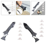 Maxbell 3 In 1 Glue Shovel Angle Scraper Caulking Tool Multifunctional Rubber Shovel Plastic Head