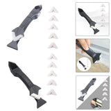 Maxbell 3 In 1 Glue Shovel Angle Scraper Caulking Tool Multifunctional Rubber Shovel Plastic Head