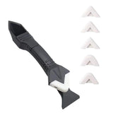 Maxbell 3 In 1 Glue Shovel Angle Scraper Caulking Tool Multifunctional Rubber Shovel Plastic Head