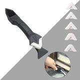 Maxbell 3 In 1 Glue Shovel Angle Scraper Caulking Tool Multifunctional Rubber Shovel Plastic Head