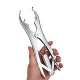 Maxbell Animal Castration Pliers with 100 Pieces Rubber Rings for Lambs Piglets Stainless steel