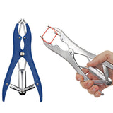 Maxbell Animal Castration Pliers with 100 Pieces Rubber Rings for Lambs Piglets Stainless steel